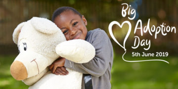 Big Adoption Day Social Media Post – Boy with teddy bear